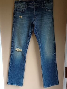 BDG Straight Boyfriend Y2K Style Distress Low Rise Denim Jeans Size 28-30
